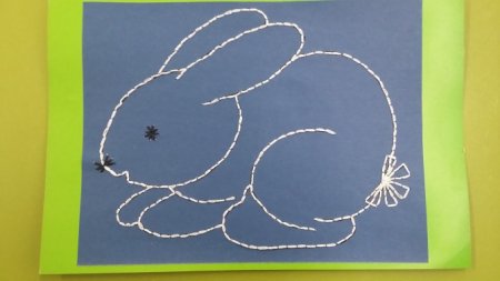 Аппликация бабочка из пряжи