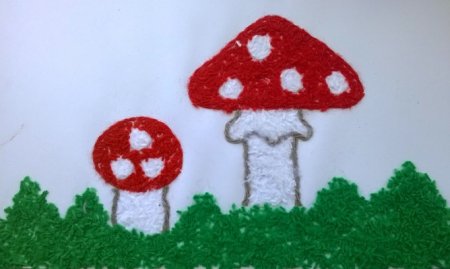 Аппликация из ниток
