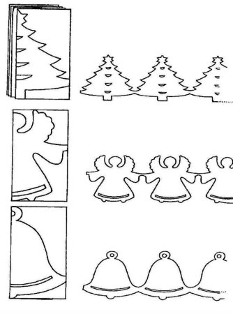 Бумажная гирлянда трафарет