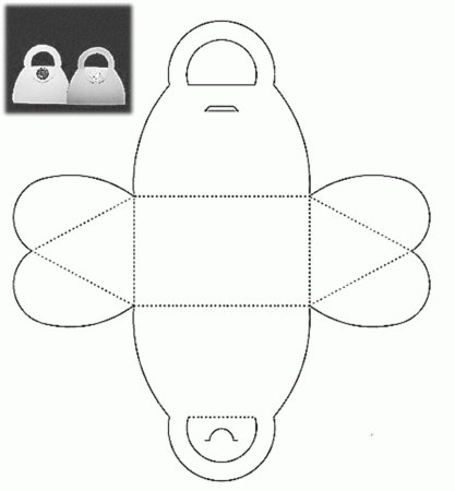 Развёртка коробочки для подарка