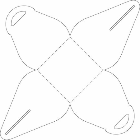 Развёртка коробочки для подарка