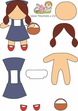 Кукла из фетра выкройка
