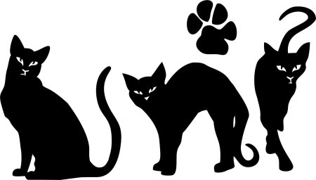 Трафареты котов для декора