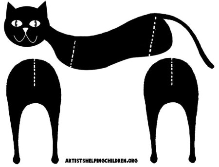Кошка части тела аппликация