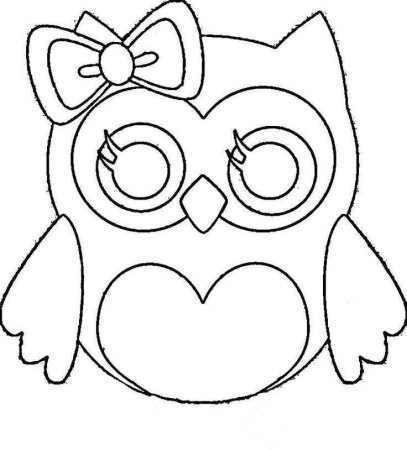 Сова трафарет
