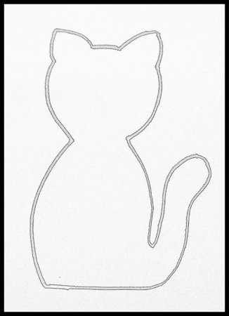 Трафарет кота для вырезания