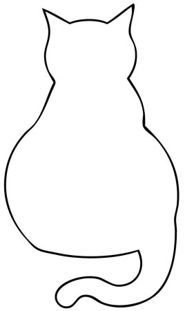 Кошка шаблон для вырезания