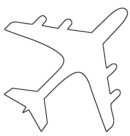 Самолет трафарет