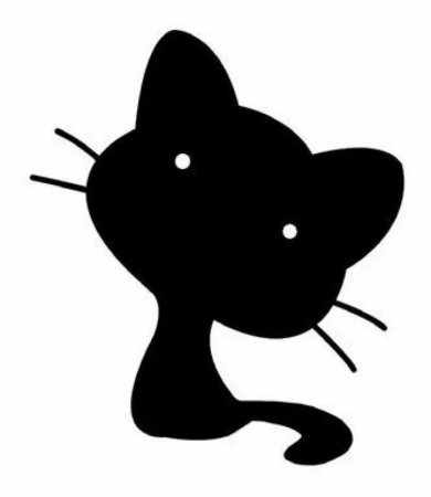 Силуэт котика для детей