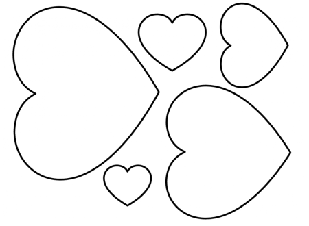 Сердце трафарет