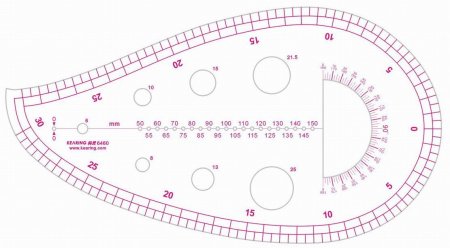 Линейка лекало для выкроек печать