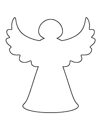 Ангелочек трафарет для вырезания
