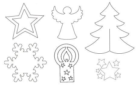 Фигурки для вырезания на новый год