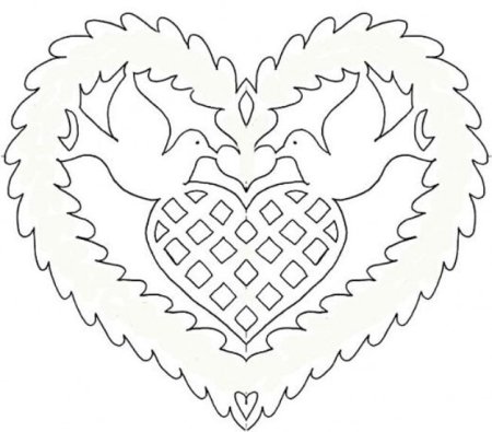 Трафарет валентинки
