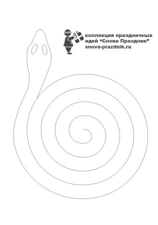 Схема змеи из бумаги