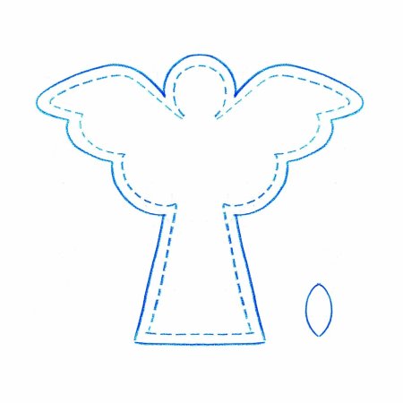 Новогодние трафареты ангелочков