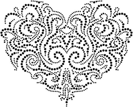 Точечные узоры контуром