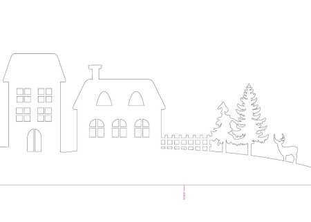 Зимняя деревня из бумаги