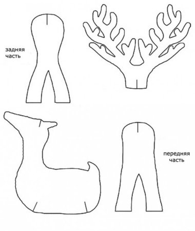 Олень из картона