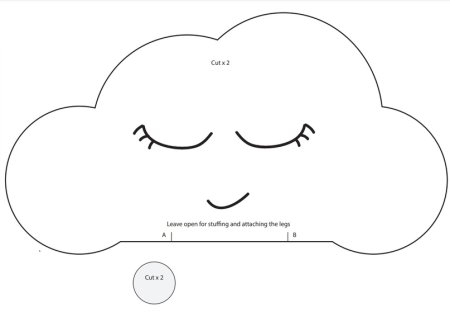 Подушка облако выкройка