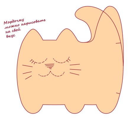 Кошка подушка выкройка