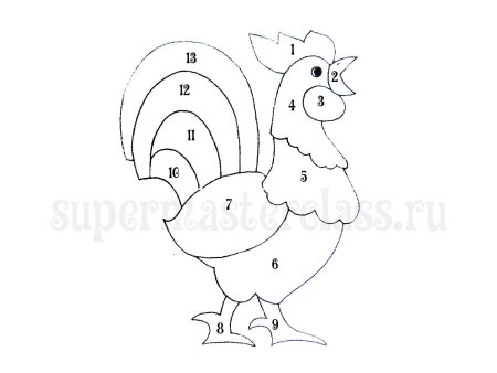 Петух из фетра выкройка