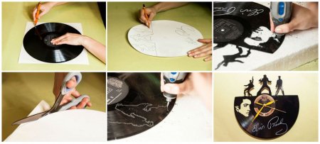 Трафареты для вырезания на виниловых пластинках