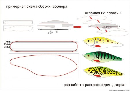 Чертеж воблера джерк