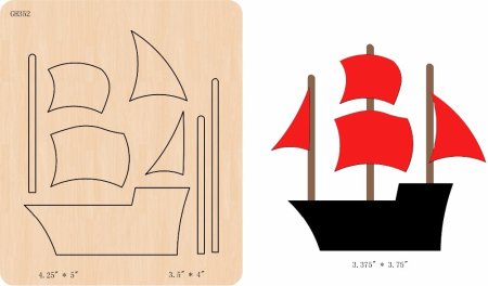 Кораблик детали для вырезания