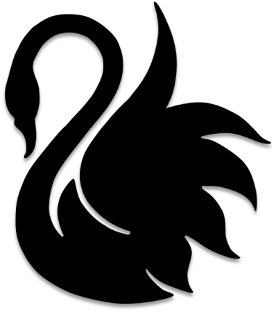 Лебедь трафарет