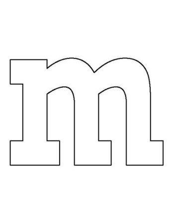 Трафарет английская m