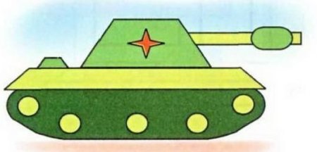 Танк из геометрических фигур
