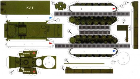 Развертка танка кв 1