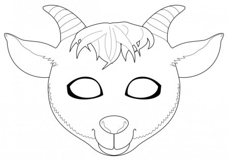 Маска козлёнка на голову