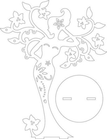 Подставка для украшений трафарет