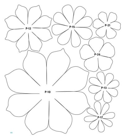 Трафареты для объемных цветов