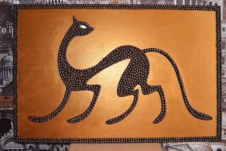 Панно из кофейных зерен