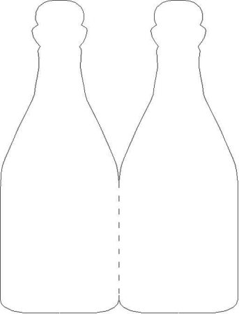 Открытка в форме бутылки