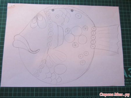 Трафарет рыбки для лепки из теста