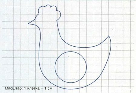 Трафарет курочки на Пасху