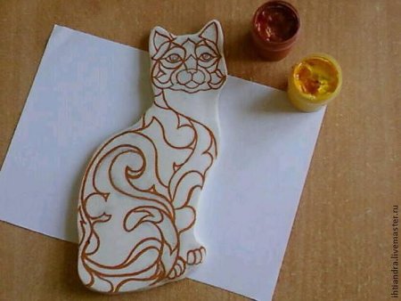 Кошка из соленого теста