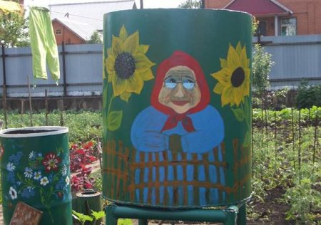 Рисунки на бочках для дачи
