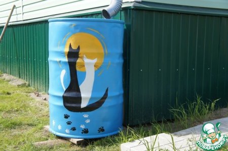 Бочка для воды разрисовать