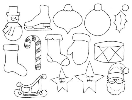 Трафареты ноогоднихьигрушек