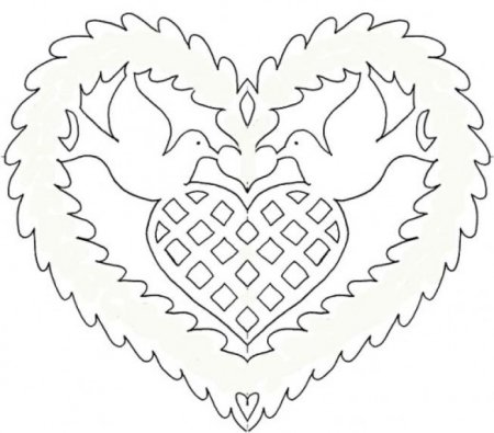 Трафарет валентинки