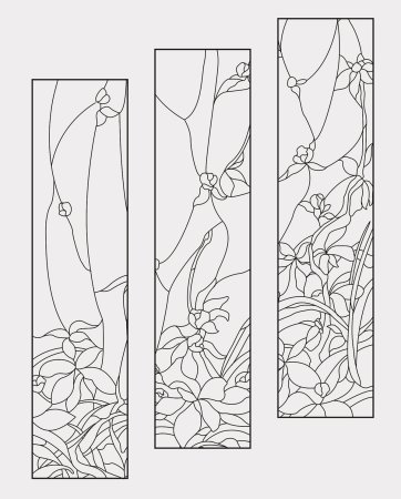 Витражные трафареты для стекла