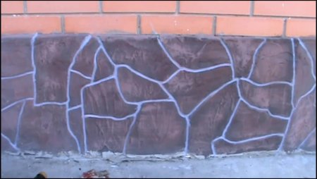 Имитация камня из плиточного клея