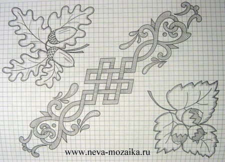 Орнамент для вышивки гладью