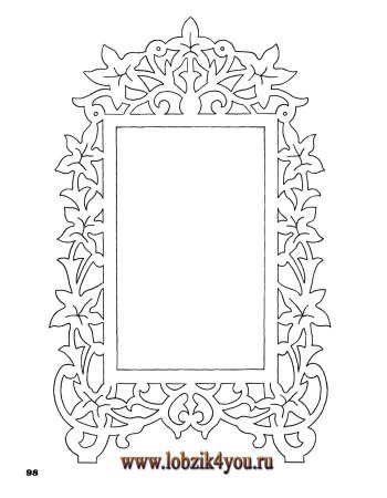 Резная рамка трафарет