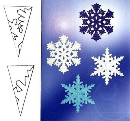 Снежинки из бумаги